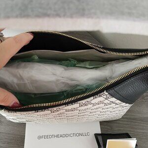 Michael Kors Aria Large Signature Logo Jacquard Shoulder Bag